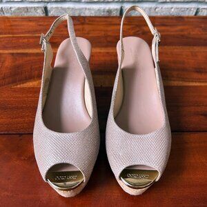 EUC Jimmy Choo Wedges with glitter effect